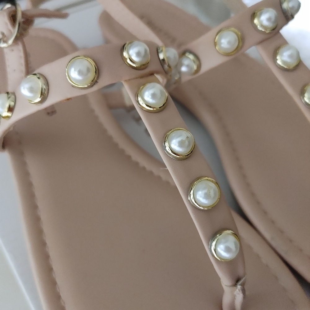 Charter Club Avita Embellished T-Strap Slingback Sandals 6M - Picture 6 of 14